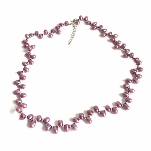 Honora Jewelry - Honora Pearl Necklace Magenta Pink Freshwater 20”